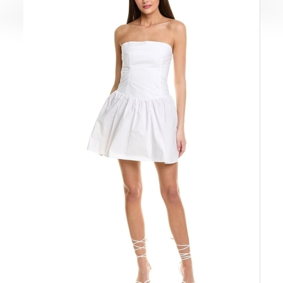 Susana Monaco Dresses & Skirts - Susana Monaco NWT Poplin Tube Flared Mini Dress Women's Size M BRIDE WEDDING